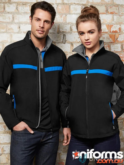 Matching black and blue jackets from Biz Collection Unisex Charger Jacket J510M series