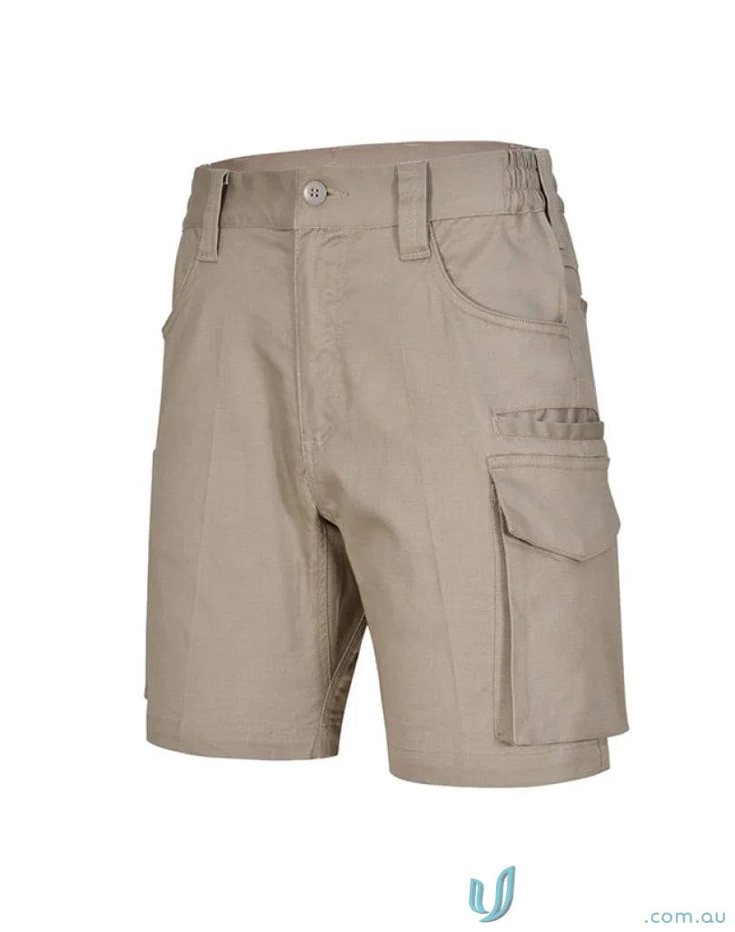 Khaki cargo shorts from WP27 Unisex Cotton Stretch Rip Stop Work Shorts collection