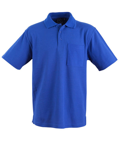 Winning Spirit Unisex PS41 Pocket Polo in bright royal blue