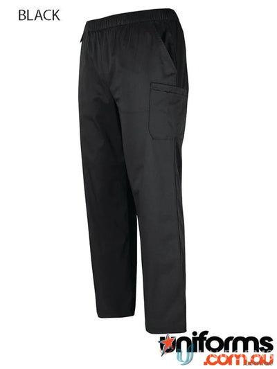 Black Black chef pants from Unisex Premium Scrub Cargo Pant with urban fit style