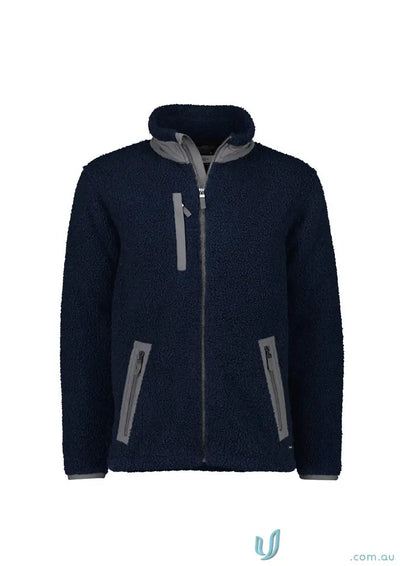 Unisex Streetworx zip sherpa fleece zt285 jacket with grey accents and zip pockets