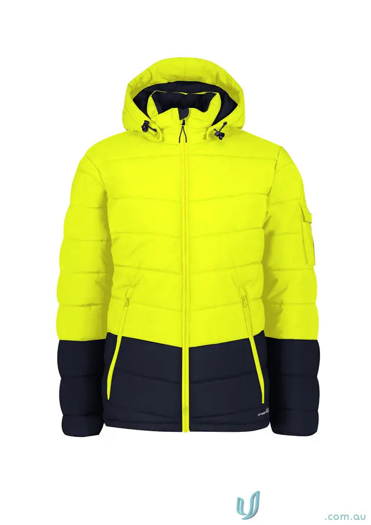 Two-tone hooded puffer jacket from Unisex Streetworx Hooded Puffer Jacket collection
