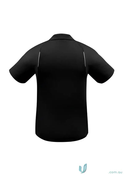 Black short-sleeved polo shirt from United Polos modern fit biz collection UTD P244MS