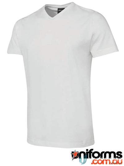White V-neck T-shirt from 1vt jbs wear in ring-spun jersey knit 190gsm fabric