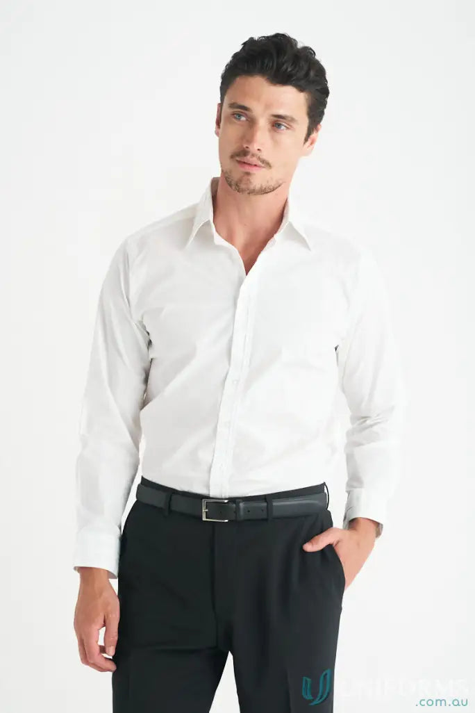 Man wearing Vegas L/S Shirt, stylish workwear or uniform shirt for men