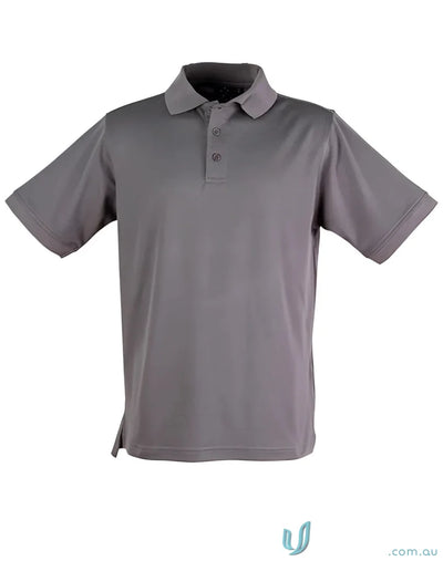 Gray short-sleeved Victory SS Polo shirt with victory truedry for a winning spirit vibe