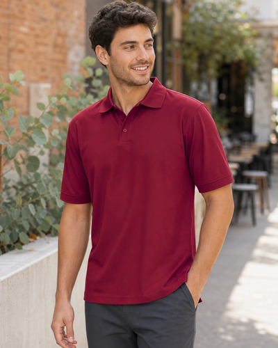 Victory SS Polo worn by Australian male model