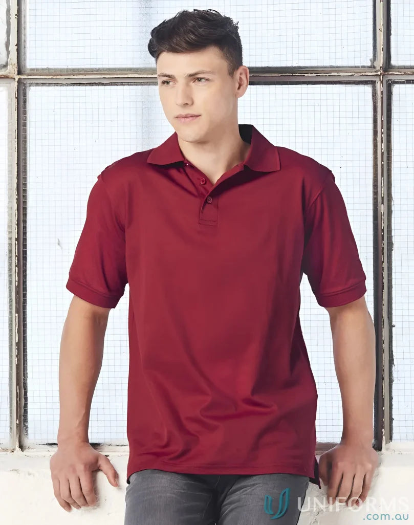 Maroon victory truedry short-sleeved sleeve polo PS33 from Winning Spirit Victory