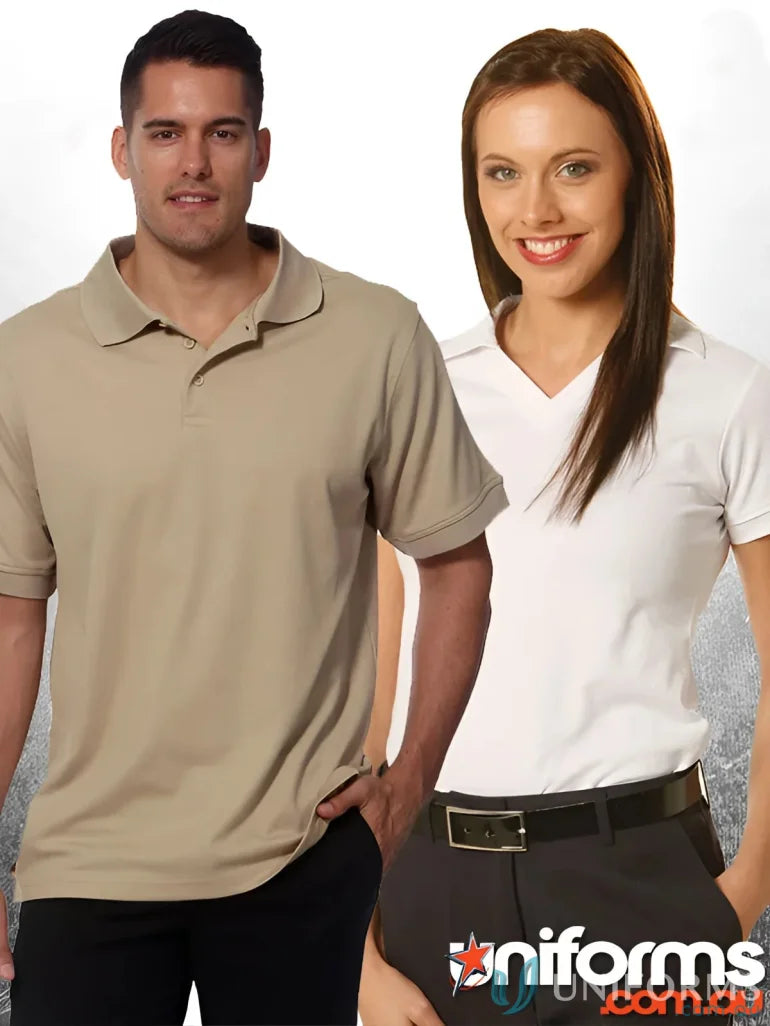 Matching Victory SS Polo shirts showcasing Victory TrueDry and Winning Spirit Victory style