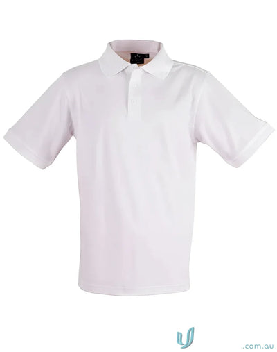 White polo shirt from Victory SS Polo with Victory Truedry tech and sleeve polo PS33
