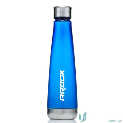 Blue metal Tritan water bottle perfect for stylish, durable hydration on the go