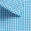 Westgarth Gingham long sleeve shirt in light blue white fabric