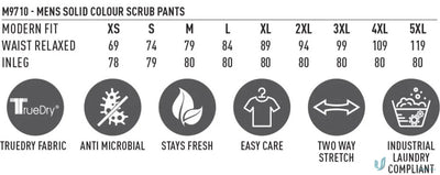 Winning Spirit M9710 Adult Semi Elastic Waist Tie Scrub Pant