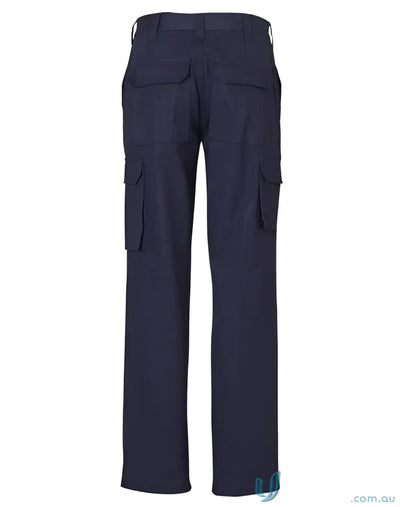 Navy blue spirit aiw ladies heavy cotton cargo pants for a casual cool look