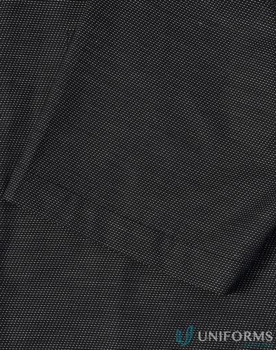 Dark textured fabric of the Winning Spirit Ascot Short Sleeve Dot Jacquard Shirt for men
