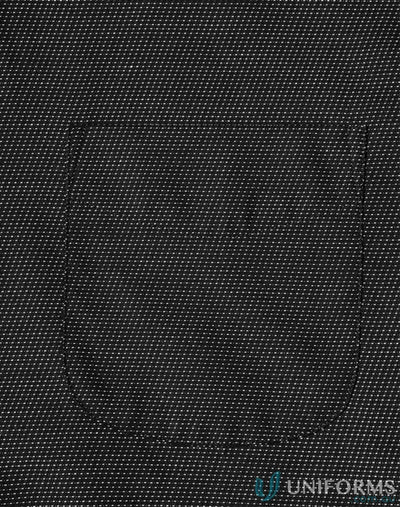 Dark textured pocket on Winning Spirit Ascot Short Sleeve Dot Jacquard Stretch Shirt for men