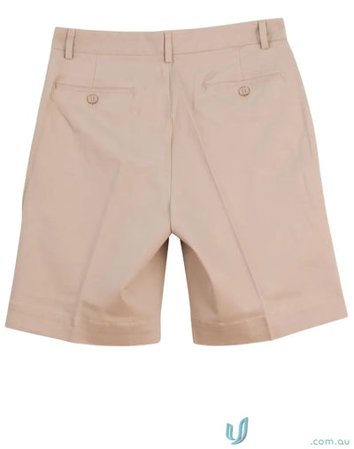 Winning Spirit Chino Shorts for mens all-day comfort with flat-front design and back pockets