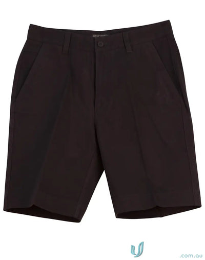 Mens black spirit chino shorts with pockets for all-day comfort and casual style