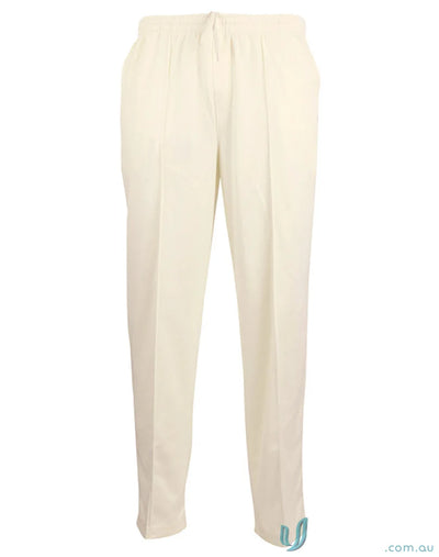 Cream-colored pleated trousers from Winning Spirit CoolDry Cricket Pants CP29 Cricket collection