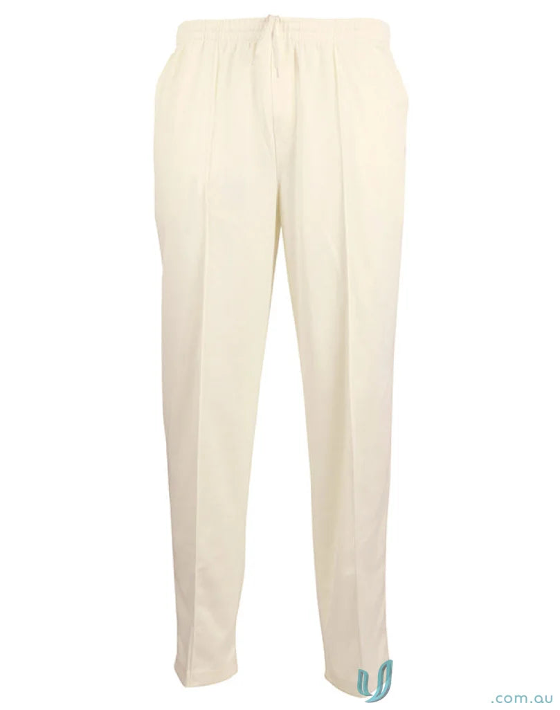 Cream-colored pleated trousers from Winning Spirit CoolDry Cricket Pants CP29 Cricket collection