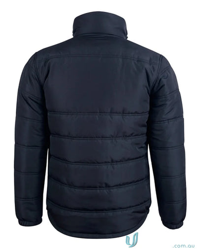 Navy blue Puffer jacket from Winning Spirit Everest Jacket, a stylish jk48 Everest jacket and storm flap workwear solution with pongee shell