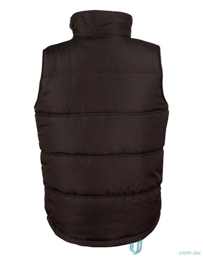 Padded black vest from jk47 Everest Winning Spirit Workwear pongee shell vest