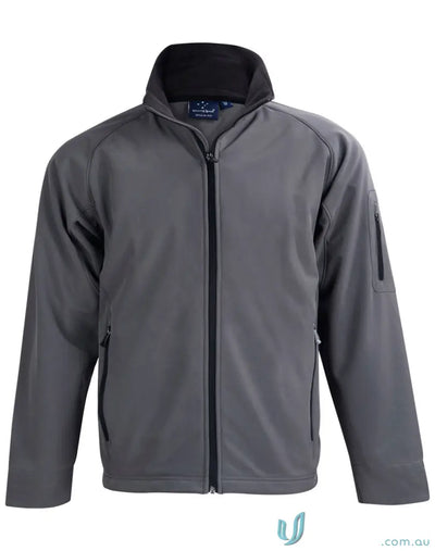 Gray Winning Spirit HiTech Softshell Jacket for jk23 mens softshell and wind-resistant work styles