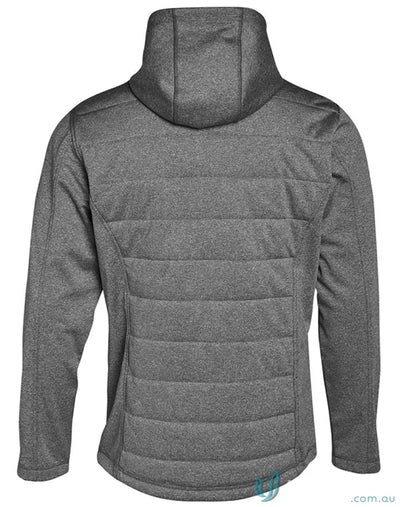 Gray hooded jacket from Winning Spirit Jasper with jasper cationic quilt JK51 style