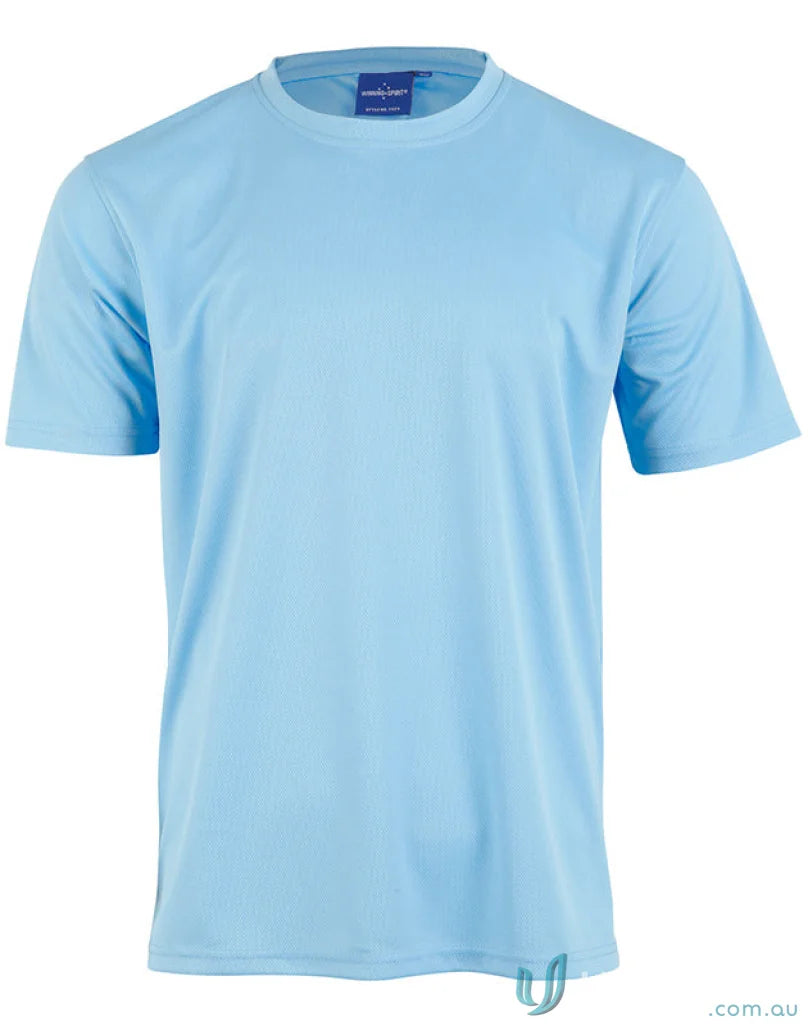 Light blue short-sleeved Winning Spirit Kids CoolDry Tee ts23k for kids comfort