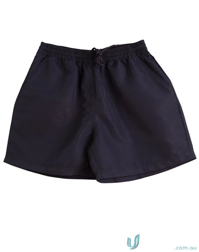 Winning Spirit Kids microfibre sport shorts with elastic waistband and drawstring