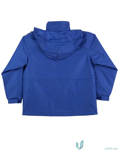 Blue hooded jacket from Winning Spirit Kids Stadium Jacket JK01K, perfect kids stadium jacket