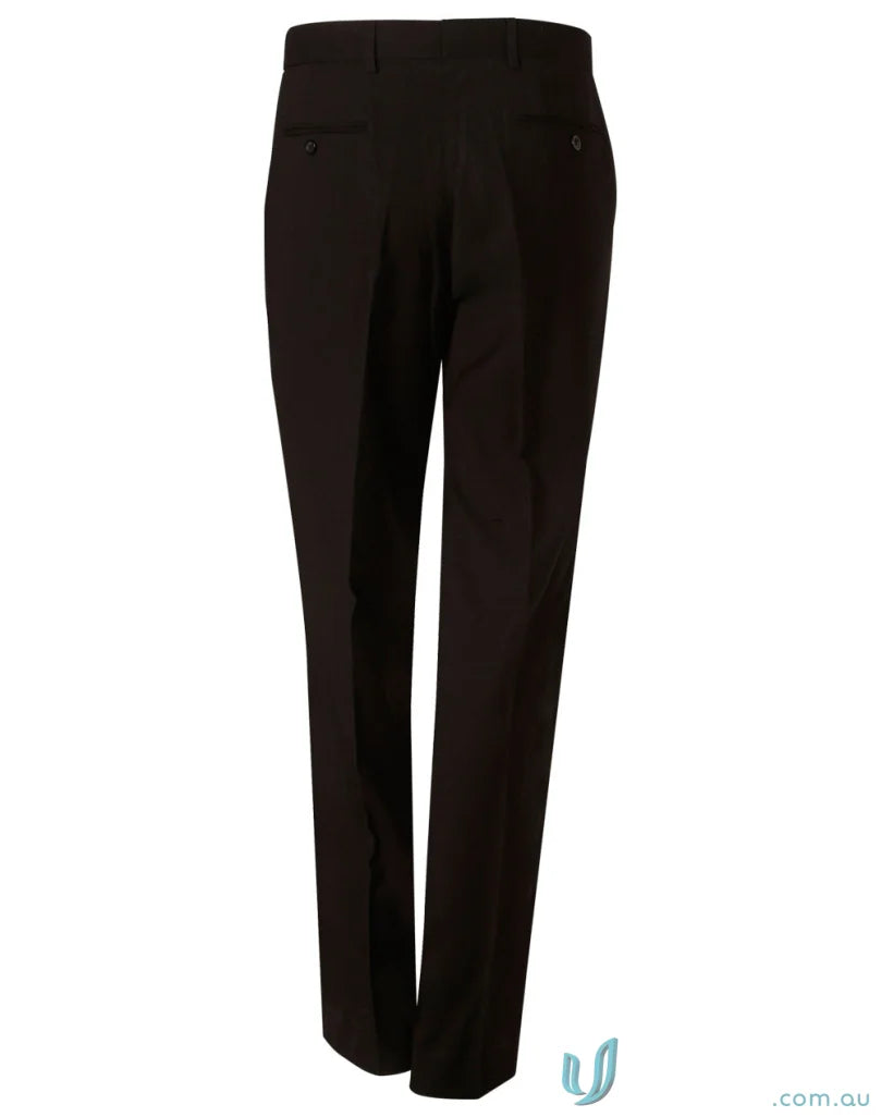 Black Winning Spirit Mens Flexi Waist Stretch Pants for ultimate comfort and style