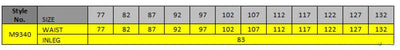 Clothing size chart for Winning Spirit Mens Flexi Waist Stretch Pants with waist stretch fit