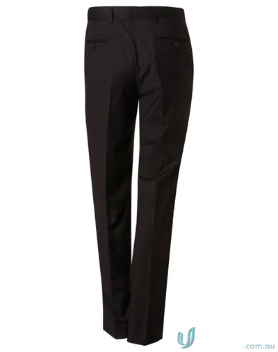 Dark tailored trousers from Winning Spirit Mens with flexi waist stretch for all-day comfort