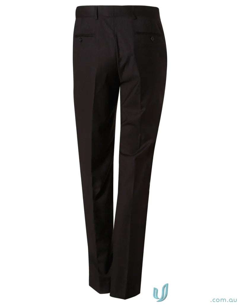 Dark tailored trousers from Winning Spirit Mens with flexi waist stretch for all-day comfort
