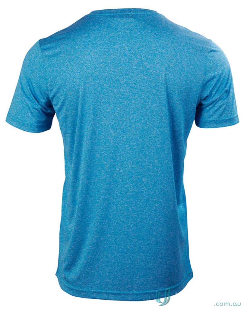 Blue Heathered T-shirt from Winning Spirit Mens TS45 Harland collection with rapid cool tech