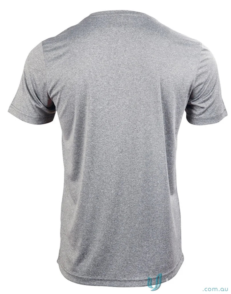 Heather gray Winning Spirit Mens Harland Tee with rapid cool fabric for comfy style