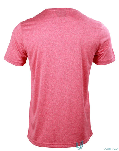 Salmon-pink Short-Sleeved T-Shirt with Heathered Texture - TS45 Harland from Winning Spirit Mens Rapid Cool