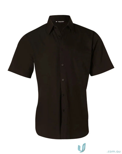 Black Black short sleeve shirt from Winning Spirit NanoTech S/S Shirt m7001 mens tech short sleeve