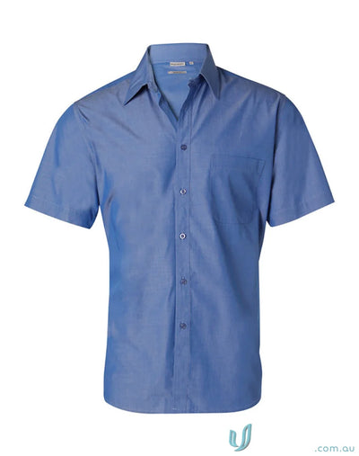 Blue m7001 mens nano tech short sleeve shirt from Winning Spirit S/S Shirt