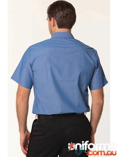 Blue m7001 mens nano tech short sleeve shirt from Winning Spirit NanoTech S/S collection