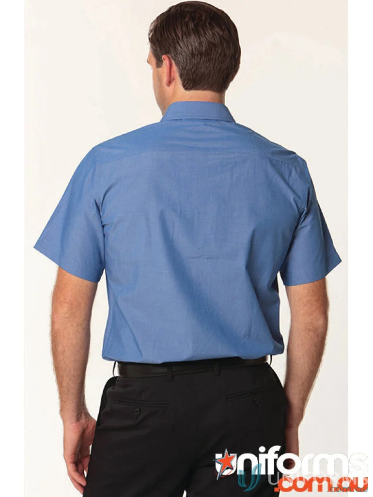 Blue m7001 mens nano tech short sleeve shirt from Winning Spirit NanoTech S/S collection