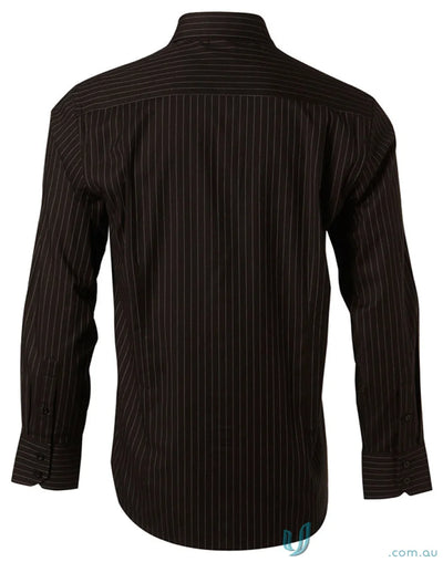 Mens workwear Winning Spirit Pin Stripe Shirt with bs17 pin stripe long-sleeved dress design
