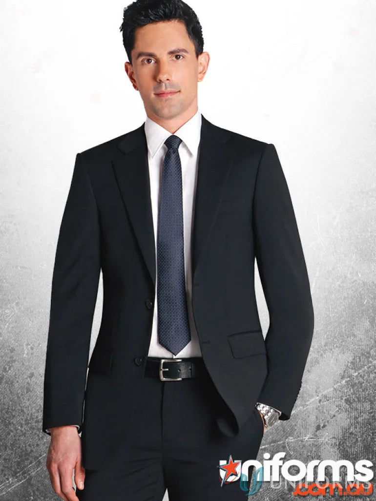 Black mens spirit polyviscose stretch jacket from Winning Spirit, stylish stretch jacket