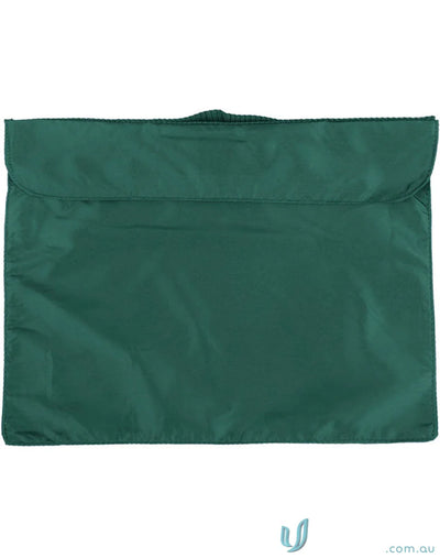 Dark green b4375 satchel from Winning Spirit Readers with top flap and ID card holder
