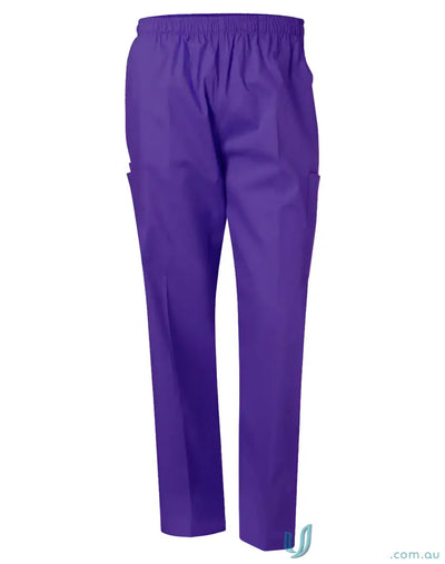 Purple Winning Spirit Unisex Scrub Pant with elastic waistband for healthcare pros