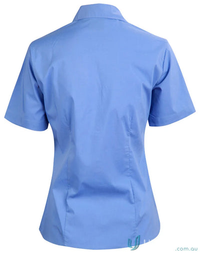 Light blue Winning Spirit Womens Executive SS Shirt with BS07S Ladies Teflon finish