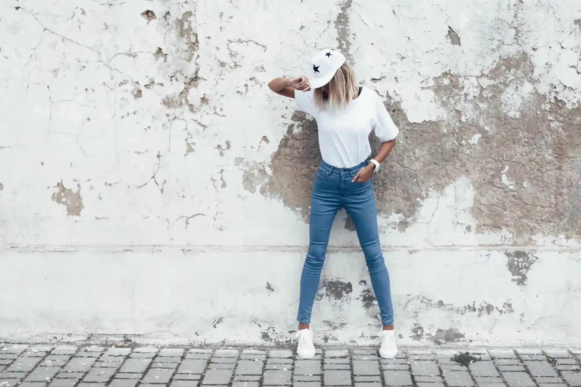 Woman in casual outfit.