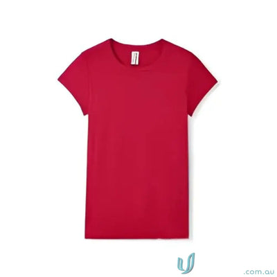 LADIES T-Shirts - Stylish and Comfortable Options for Work and Casual Wear T447LD Womenâ€™s Accelerator Cool-Dry T-Shirt -Large Sizes in Red