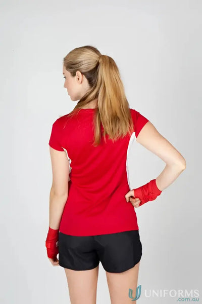 LADIES T-Shirts - Stylish and Comfortable Options for Work and Casual Wear T447LD Womenâ€™s Accelerator Cool-Dry T-Shirt in Red
